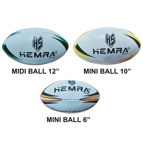 Hs-Rb-Match Mini Rugby Ball - Color: White