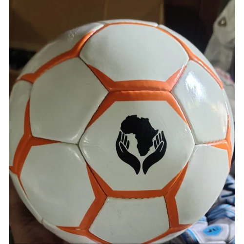 Football Soccer Ball - PVC Material, Size 5, White Color - Hard Texture, Plain Style