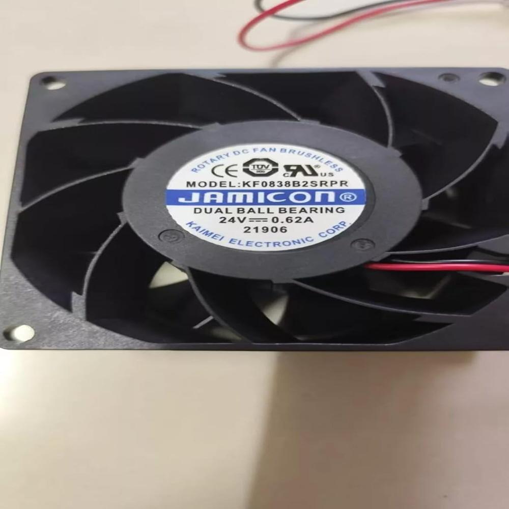 JAMICON Fan KF0838B2SRPR DC24V 0.62A 8CM 8038 2 wire cooling fan