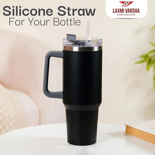 Silicone Drinking Straw - Color: Black
