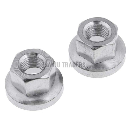 Cycle Flange Nuts - Color: Silver