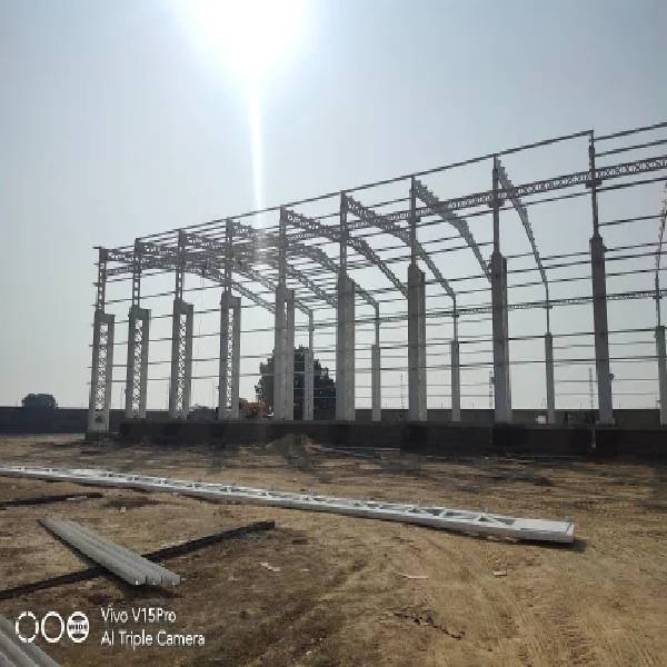 Pre-fabricated Industrial Building Structure - Ms Material, Customizable Dimensions, Color Coated Steel Grey, Sliding/hinged Open Style, 50+ Years Lifespan, Earthquake Resilient In Zone Iv