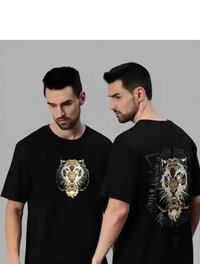Men'S Multicolor Graphic Printed Oversized Half Sleeve T-Shirt - Fabric Type: Cotton