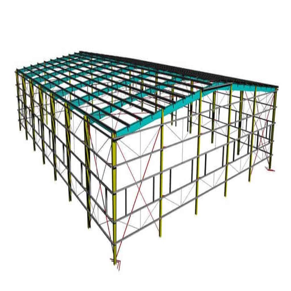 Prefabricated Steel Industrial Building - Forged Roof Type A, Color Coated With Enhanced Insulation And Durable Prefab Structure