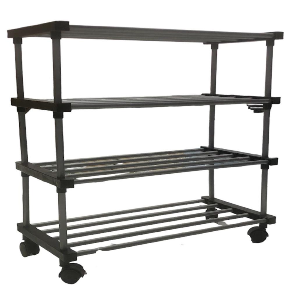 3 Shelf Shoe Rack - Color: Black