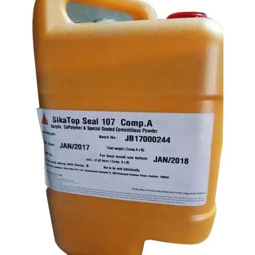 Sika Top Seal 107 Acrylic Copolymer - Liquid Format, 100% Purity, Yellow Color | Versatile for Sealing & Bonding, Water & Weather Resistant