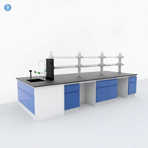 Island Table With Rr, Sink, Peg Board - Application: Laboratory