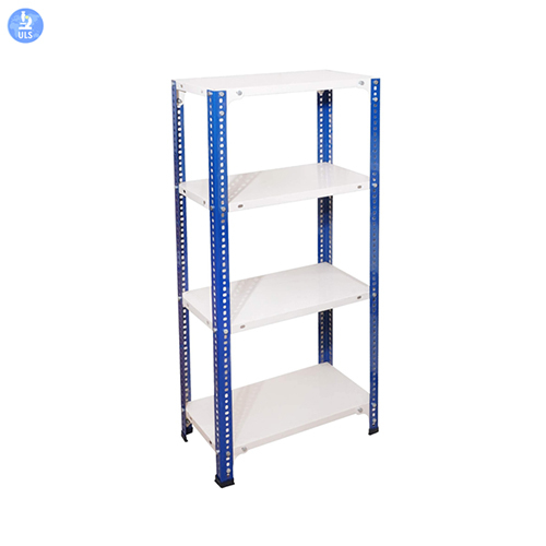 Slotted Angle Rack - Color: White And Blue