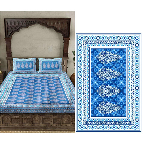 Printed Cotton Bedsheet - Color: As Per Requirement