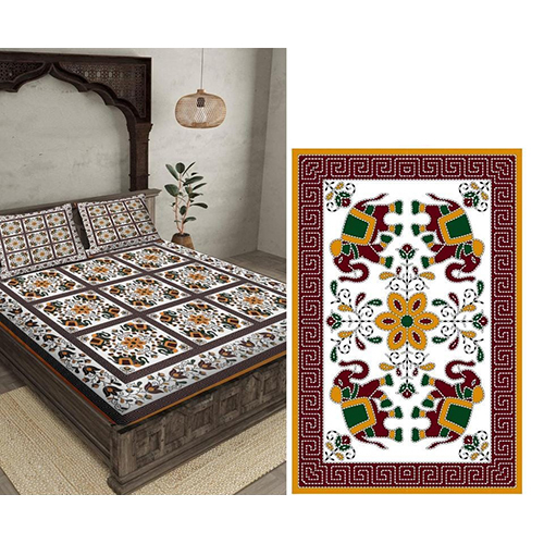 100 Percent Khadi Cotton Printed Bedsheet - Color: As Per Requirement