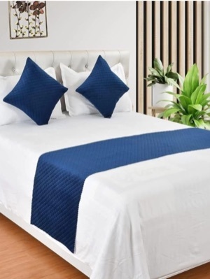 Bed Runner Quilting With Cushion Cover - Material: 100% Cotton
