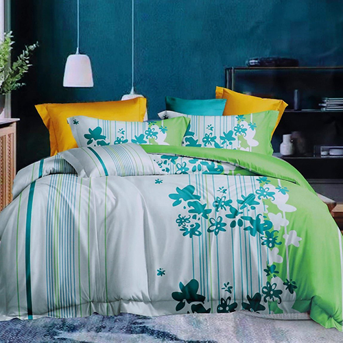 Flora Printed Bed Runner Quilting With Cushion Cover