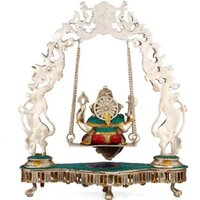 Ganesh Jhula brass Statue decorative work  unique gift showpiece By Aakrati