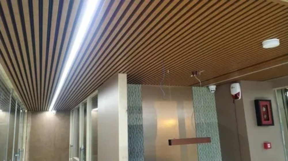 Wooden Finish false ceiling