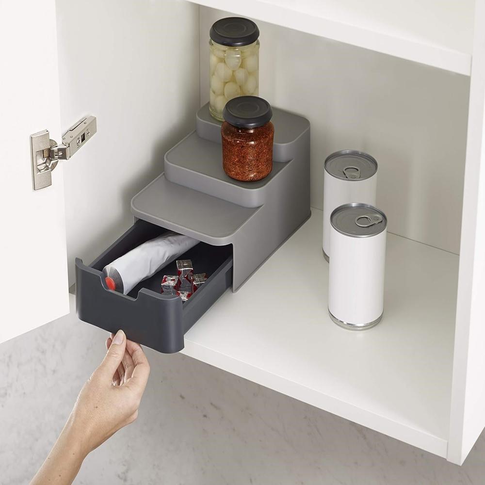 Cupboard Store Compact 3 Tier Shelf Organizer