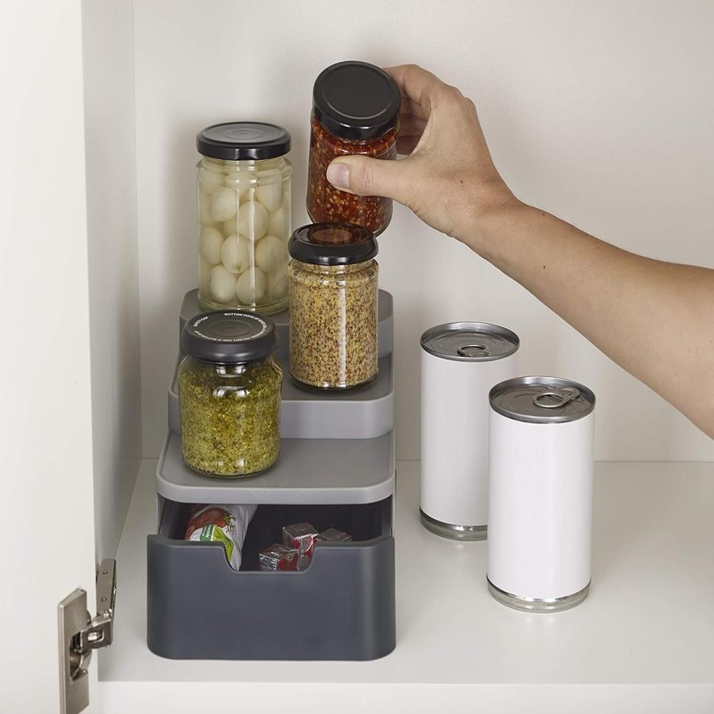 Cupboard Store Compact 3 Tier Shelf Organizer