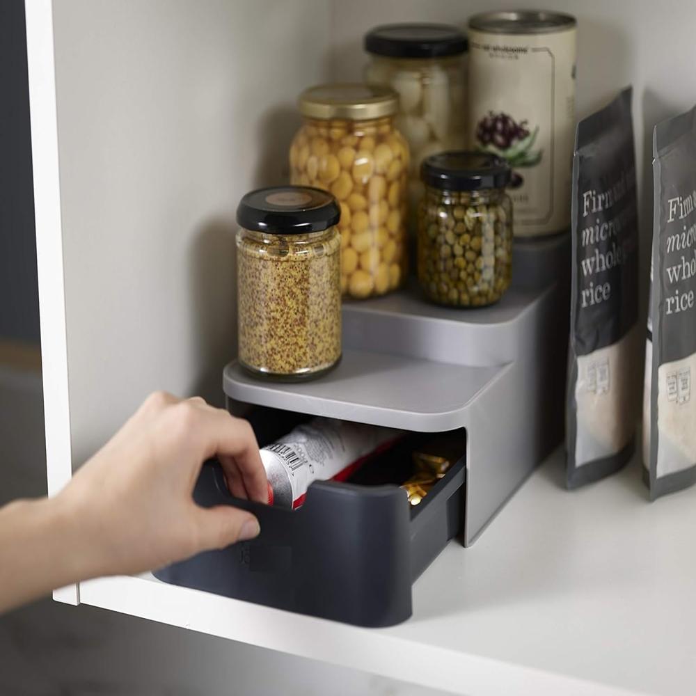 Cupboard Store Compact 3 Tier Shelf Organizer