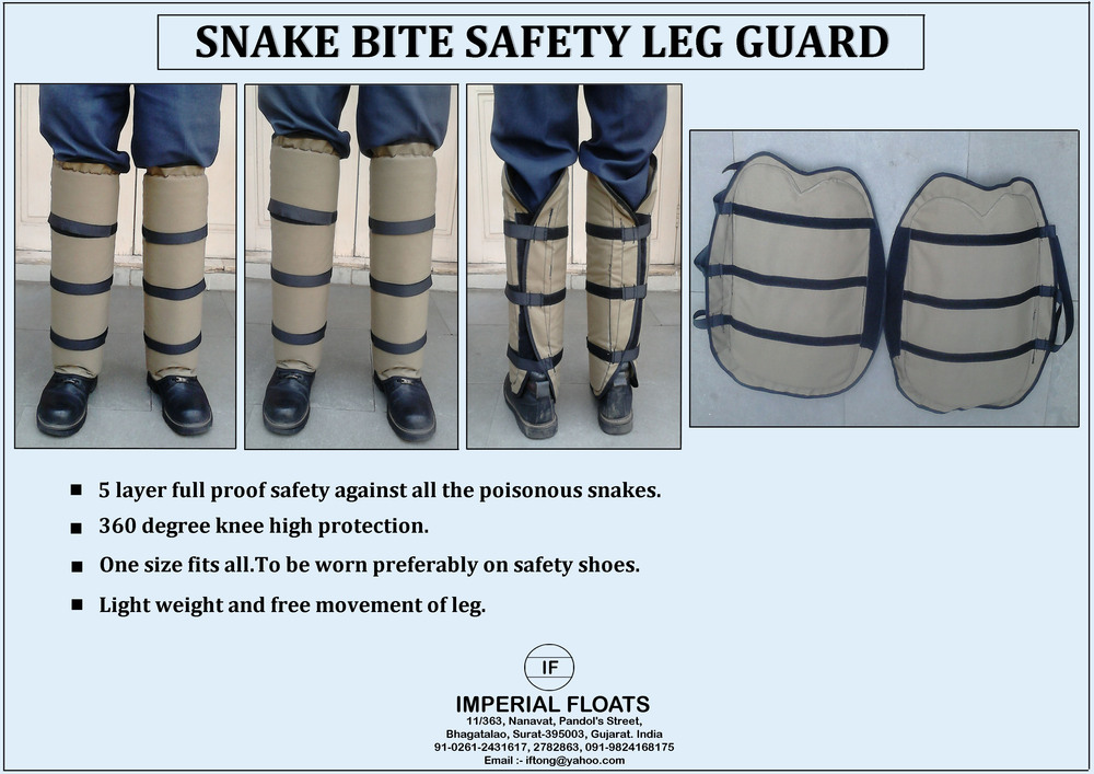 Snake Safety Leg Guard - 5 Layer Lightweight Protection, 100% Safety Against Poisonous Snakes, Washable Design With Metal Sheet Inside