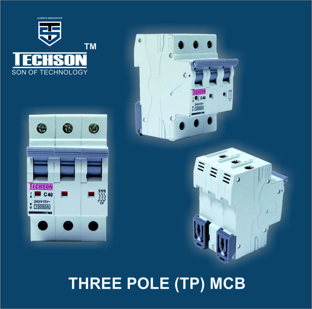 Mcb - 4 Poles, Three Phase, Grey | Durable Shock Resistant Design With Easy Self Installation And Reliable Security Features