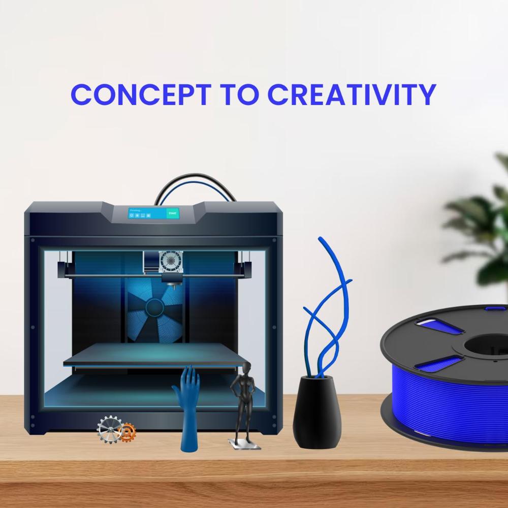 ABS Pro 3D Printer Filament (Blue) | Filament Weight: 1KG | 1.75mm