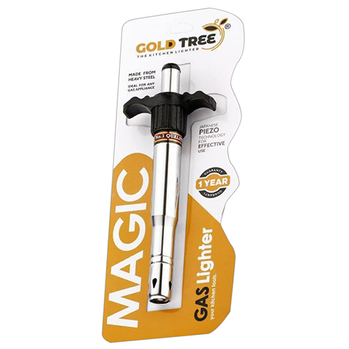 Special Grade Rust Proof SS Gas Lighter - Stainless Steel, Various Sizes | Stylish Imported Box, Long Life, Smooth Spark for Home & Hotel Use