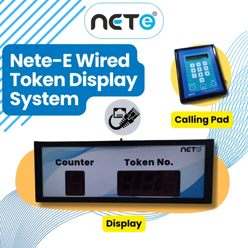 Neteq Wired Token Display System - Body Material: Mild Steel