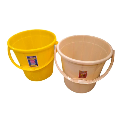 25 Ltr Plastic Water Bucket - Rigid HDPE Material, 25 Liters Capacity, Customizable Color Options, Round Shape for Easy Handling