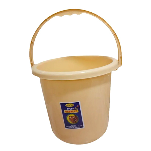 3.5 Ltr Water Plastic Bucket - Polypropylene Material, Round Shape Design, Any Color Choice | Lightweight, Rigidity, Sturdy Handle, Easy to Clean