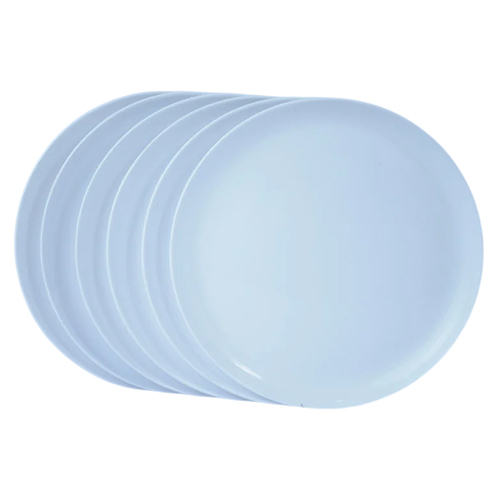 Plastic Round Dinner Plates - Color: White