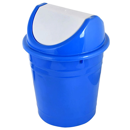 Plastic Dustbins With Swing Lids - Color: Blue