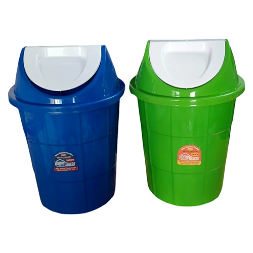 12 Ltr Plastic Swing Dustbin - Color: Blue