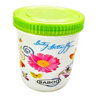 1 KG Plastic Milky Printed Container