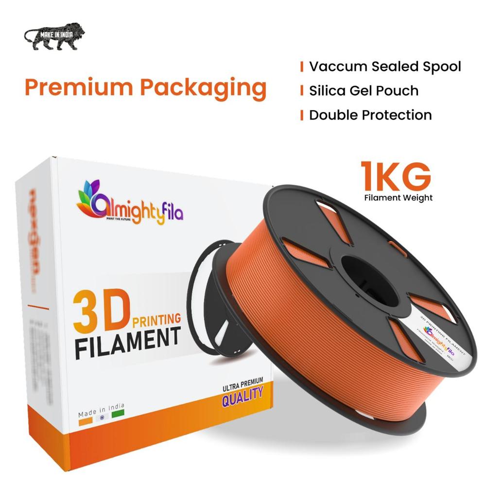 Abs Pro 3d Printer Filament (Orange) | Filament Weight: 1kg | 1.75mm - Color: Orange