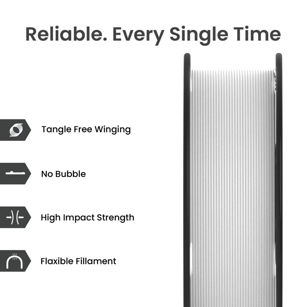 White TPU (95A) 3D Printing Filament