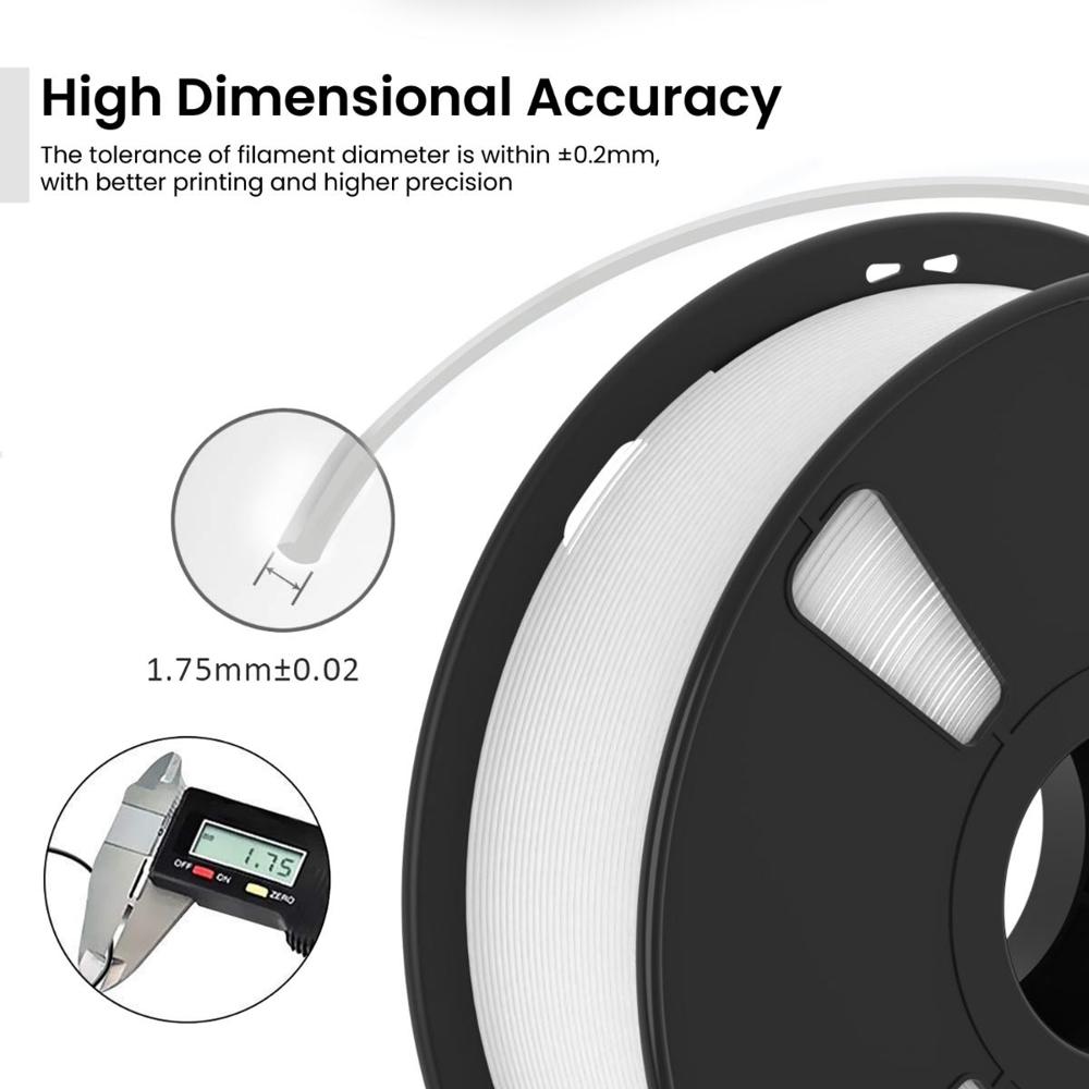 White TPU (95A) 3D Printing Filament