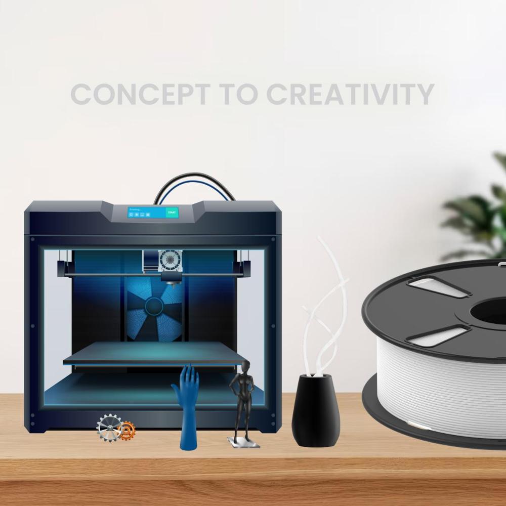 White TPU (95A) 3D Printing Filament