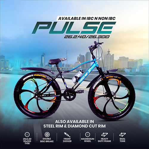 Pulse Steel Rim And Diamond Cut Rim Bicycle - Fork Material: Aluminum