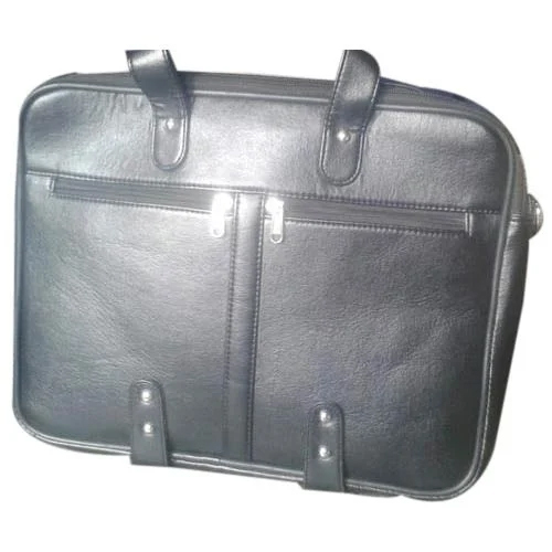 Black Leather Laptop Bag - Feature: Biodegradable