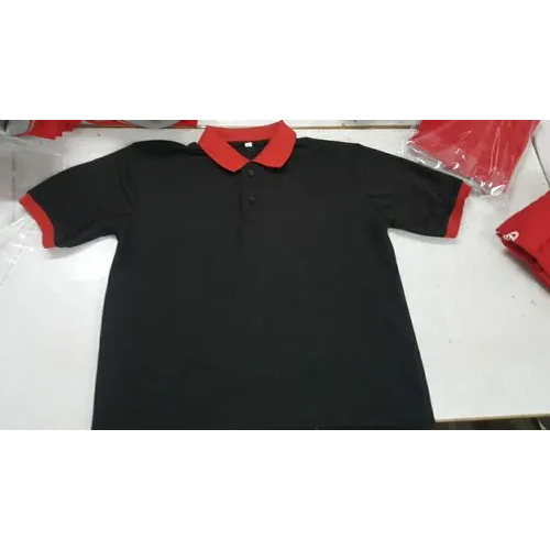 Cotton Unisex Corporate T Shirts - Color: Black