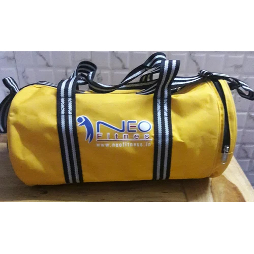 Yellow Polyester Gym Bag - Color: Different Available