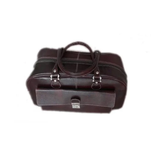 Leatherette Duffle Bag - Color: Brown