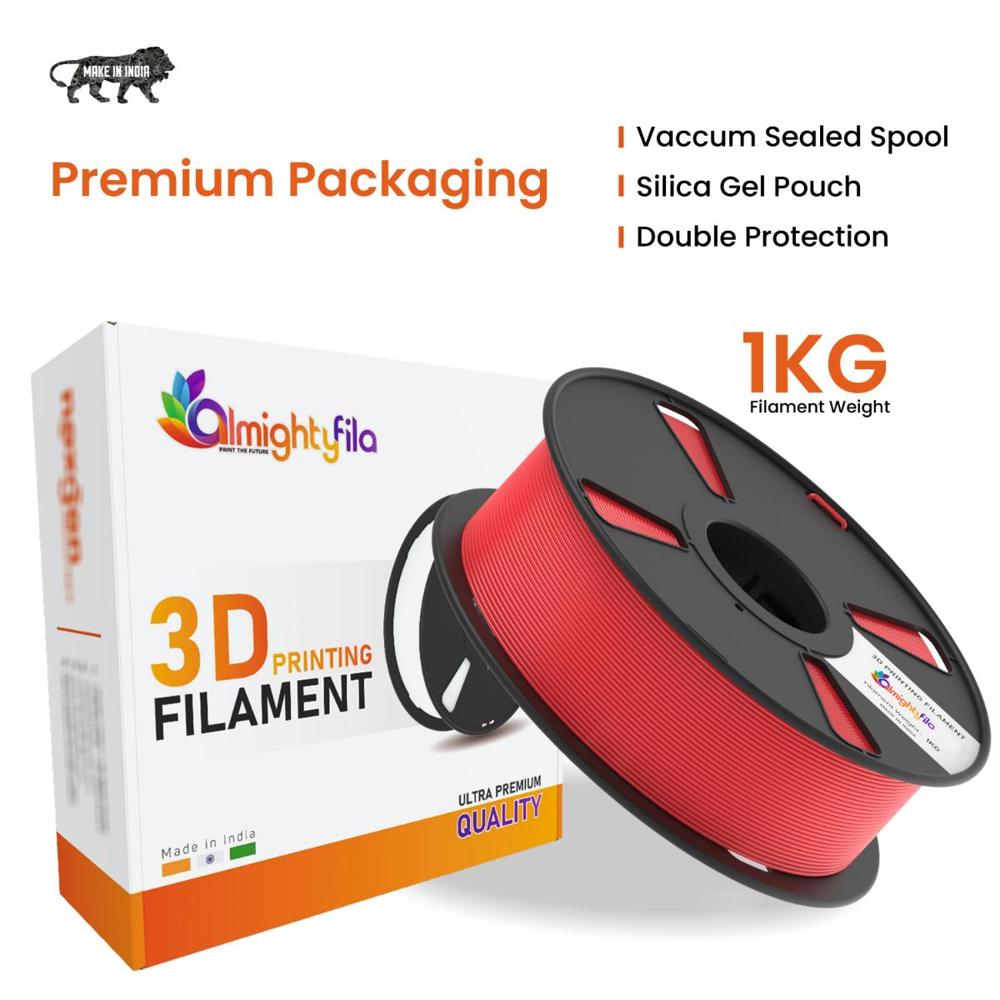 PLA Pro Glossy 3D Printer Filament (Red) | Filament Weight: 1KG | 1.75mm