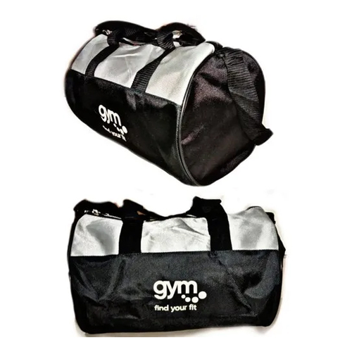 Stylish Gym Bag - Color: Silver And Black