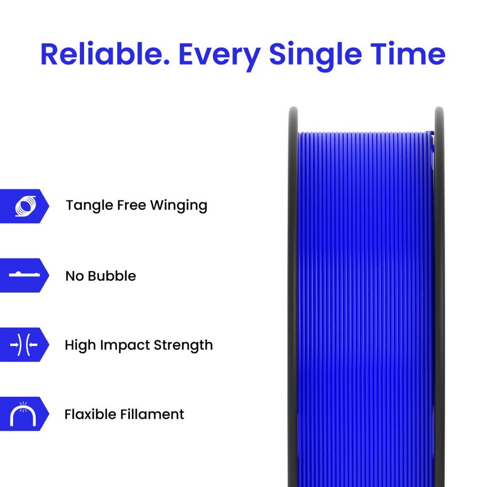 Pla Filament - 1.75mm Diameter Blue Color - User-friendly 100% Biodegradable High Print Quality No Odour Minimal Shrinkage Perfect For Beginners