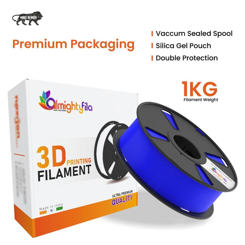 Pla Filament - 1.75mm Diameter Blue Color - User-friendly 100% Biodegradable High Print Quality No Odour Minimal Shrinkage Perfect For Beginners