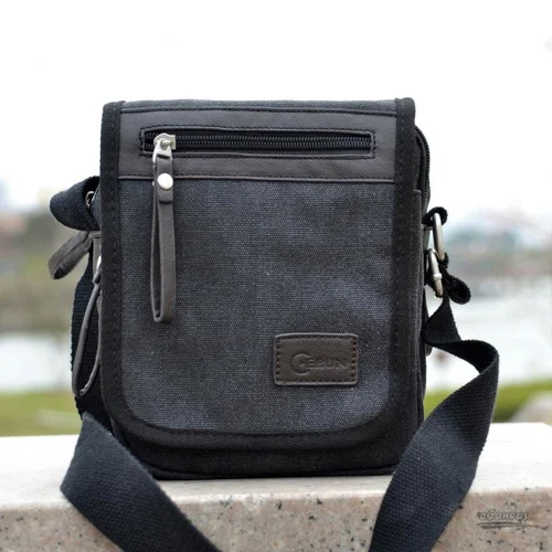 Pu Leather Sling Bag - Color: Black