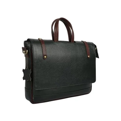 Office Laptop Leather Bag - Color: Black