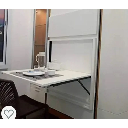 Grey Mild Steel Dining Table Folding Brackets - Color: White