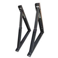 Folding Brackets For Shelf - Color: Black