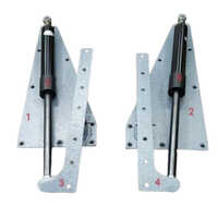 Hydraulic Wall Mounted Bed Fittings - Color: Silver